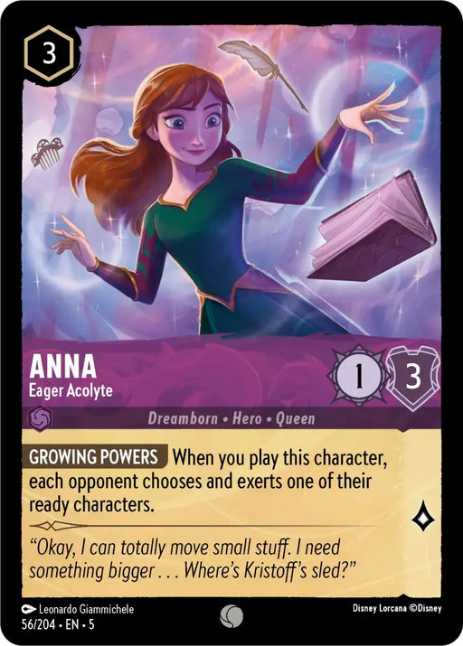 Anna - Eager Acolyte (56/204) [Shimmering Skies] - Lorcana Single