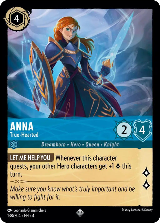 Anna - True-Hearted (138/204) [Ursula’s Return] - Lorcana Single