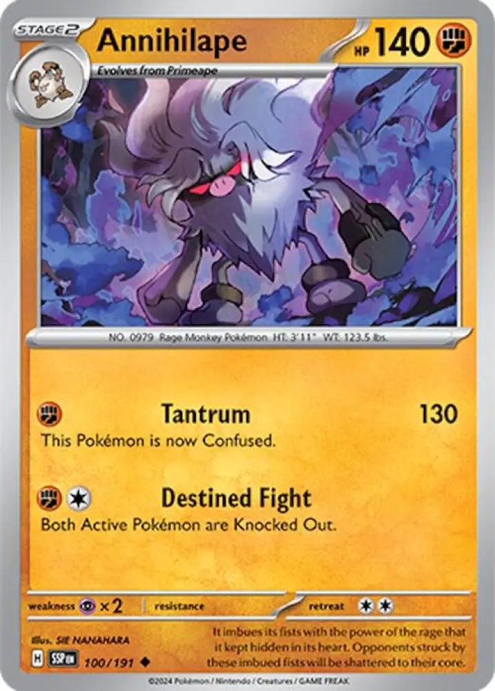 Annihilape (100/191) [Scarlet & Violet: Surging Sparks] - Pokemon Single