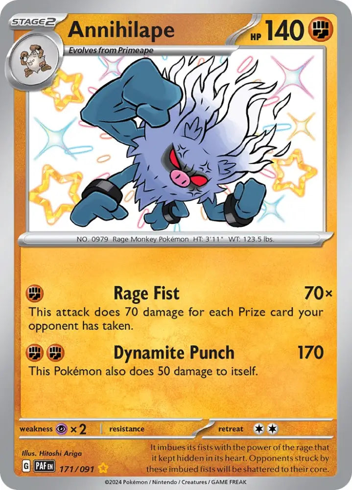 Annihilape (171/091) [Scarlet & Violet: Paldean Fates] - Pokemon Single