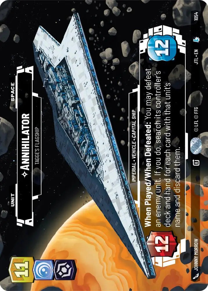 Annihilator - Tagge’s Flagship (Prestige Foil) (1054) [Jump to Lightspeed] - Star Wars: Unlimited Single