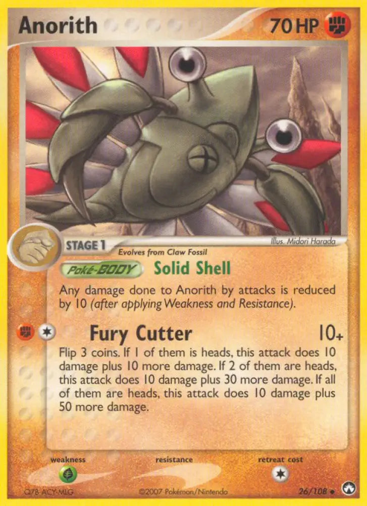Anorith (26/108) [EX: Power Keepers] - Pokemon Single