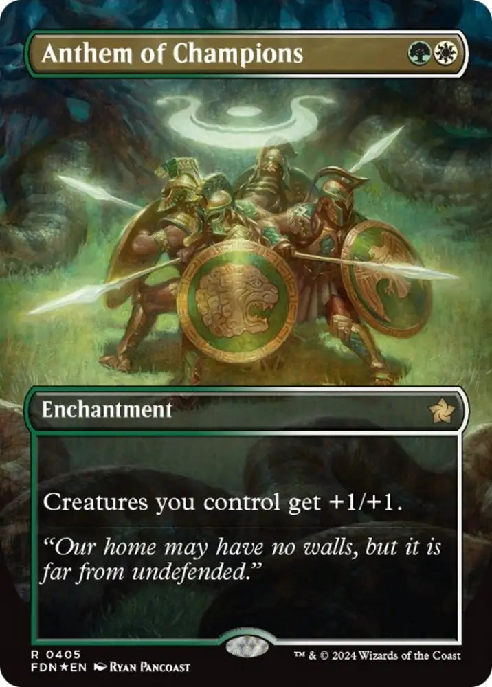Anthem of Champions (Borderless Mana Foil) [Foundations] - MTG Single