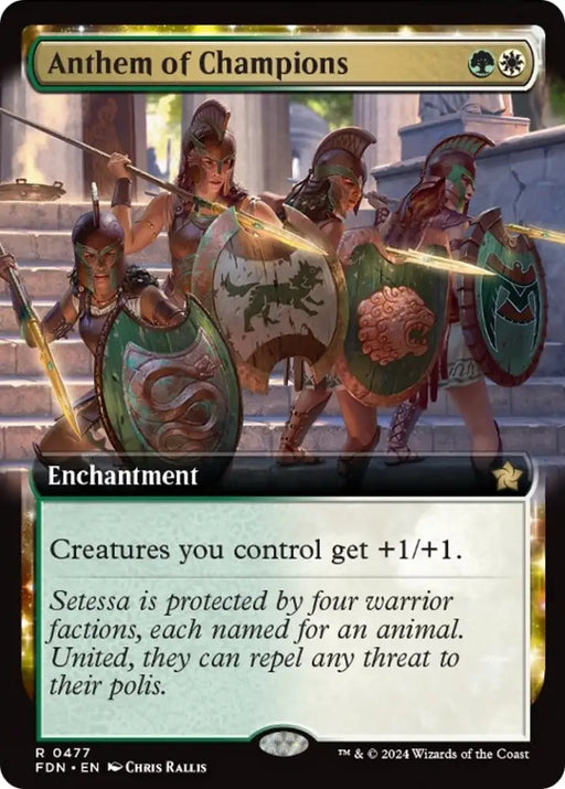 Anthem of Champions (Extended Art) [Foundations] - MTG Single