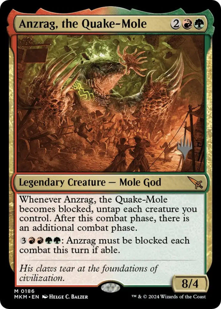 Anzrag the Quake-Mole (Promo Pack) [Murders at Karlov Manor Promos] - MTG Single