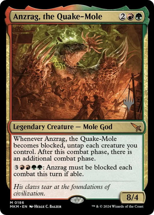 Anzrag the Quake-Mole (Promo Pack) [Murders at Karlov Manor Promos] - MTG Single