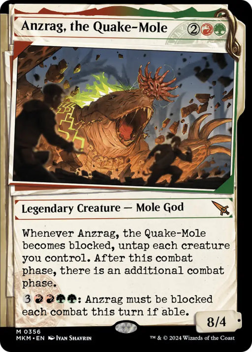 Anzrag the Quake-Mole (Showcase) [Murders at Karlov Manor] - MTG Single