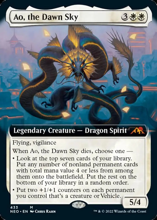 Ao the Dawn Sky (Extended Art) [Kamigawa: Neon Dynasty] - MTG Single