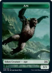 Ape // Golem Double-Sided Token [Double Masters Tokens] - MTG Single