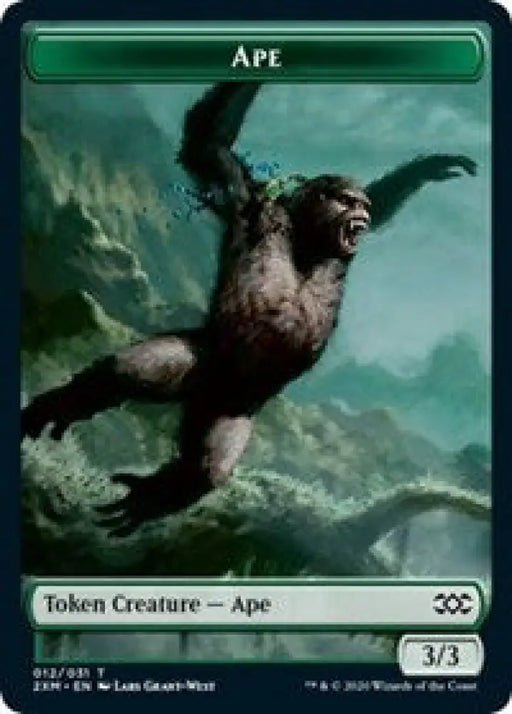 Ape // Golem Double-Sided Token [Double Masters Tokens] - MTG Single