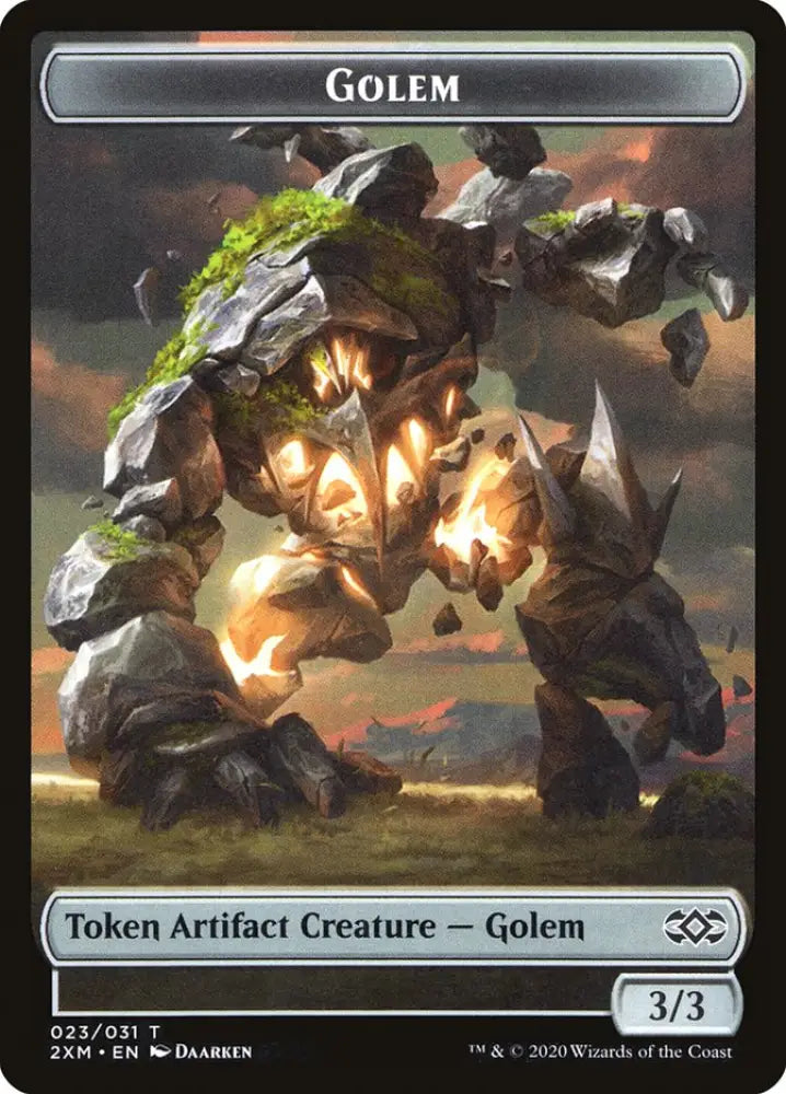 Ape // Golem Double-Sided Token [Double Masters Tokens] - MTG Single