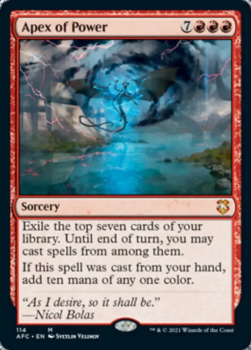 Apex of Power [Dungeons & Dragons: Adventures in the Forgotten Realms Commander] - MTG Single