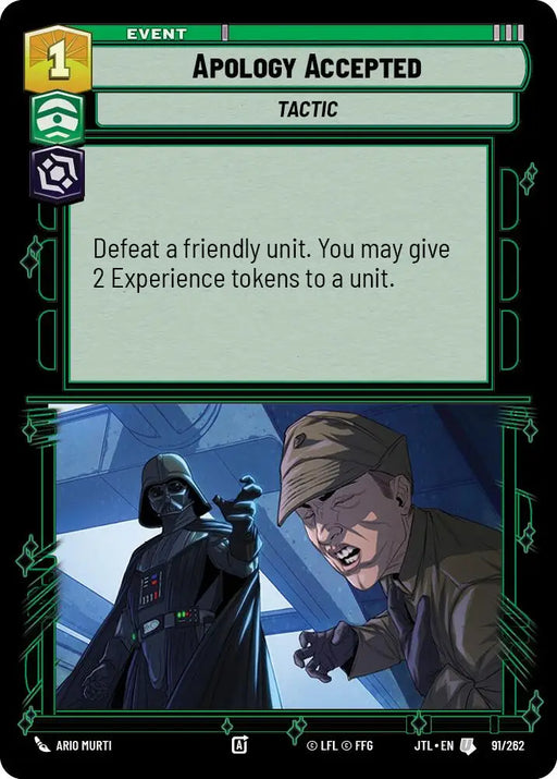 Apology Accepted (091/262) [Jump to Lightspeed] - Star Wars: Unlimited Single