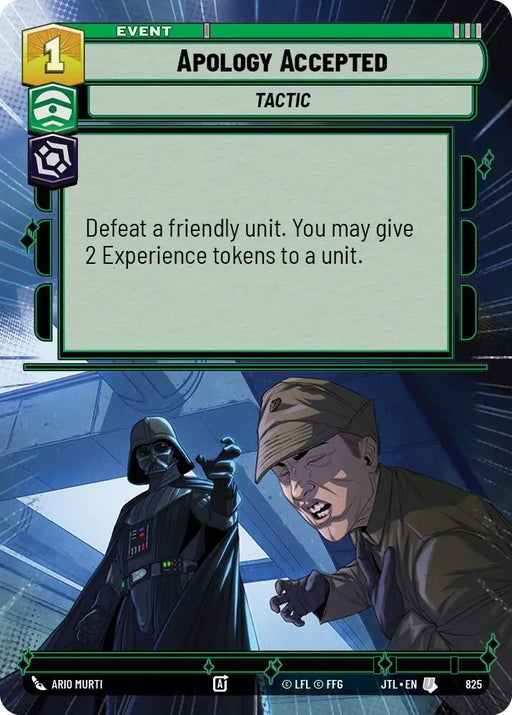 Apology Accepted (Hyperspace Foil) (825) [Jump to Lightspeed] - Star Wars: Unlimited Single