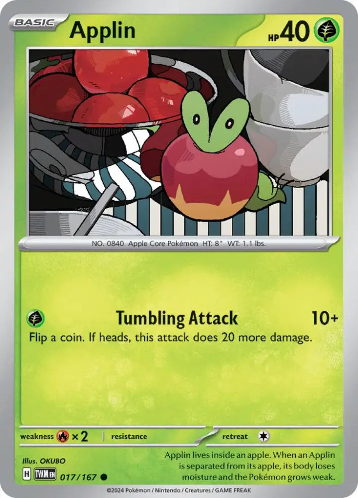 Applin (017/167) [Scarlet & Violet: Twilight Masquerade] - Pokemon Single