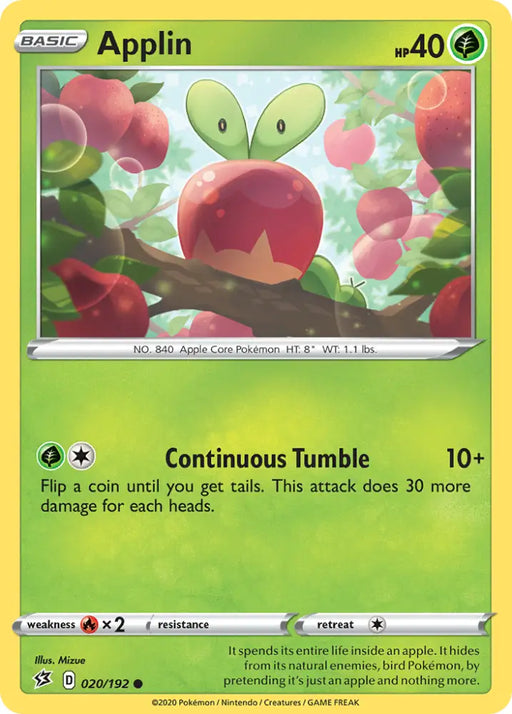 Applin (020/192) [Sword & Shield: Rebel Clash] - Pokemon Single