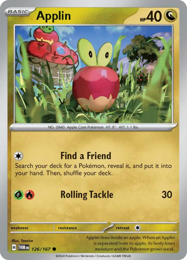 Applin (126/167) [Scarlet & Violet: Twilight Masquerade] - Pokemon Single