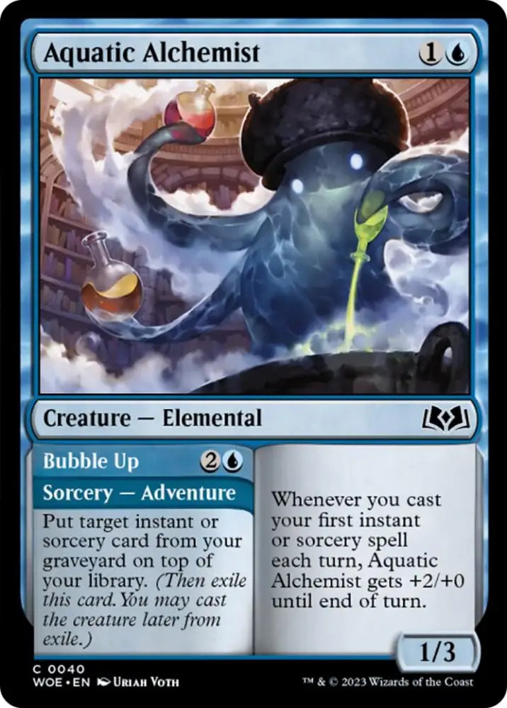 Aquatic Alchemist // Bubble Up [Wilds of Eldraine] - MTG Single