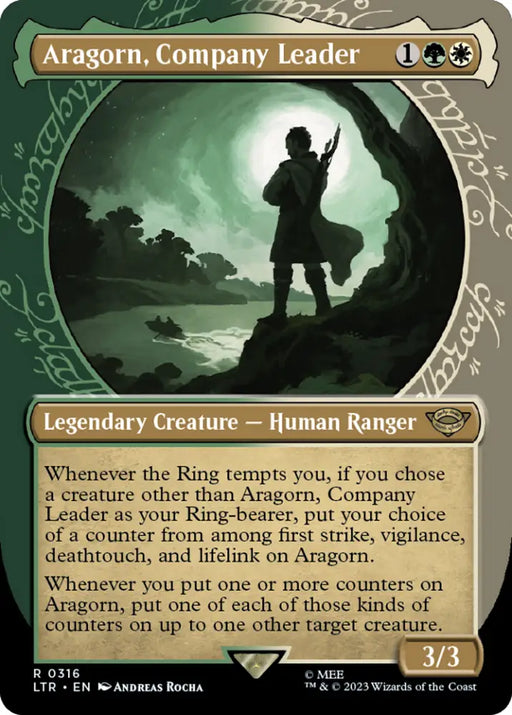 Aragorn Company Leader (Showcase Ring Frame) [The Lord of the Rings: Tales of Middle-Earth] - MTG Single
