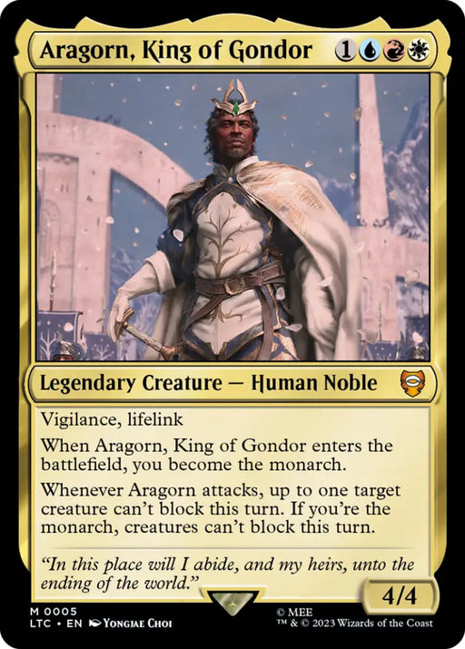Aragorn King of Gondor [The Lord of the Rings: Tales of Middle-Earth Commander] - MTG Single