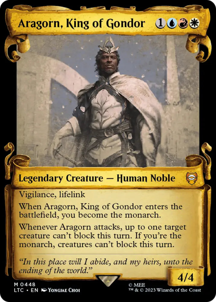 Aragorn King of Gondor [The Lord of the Rings: Tales of Middle-Earth Commander Showcase Scrolls] - MTG Single