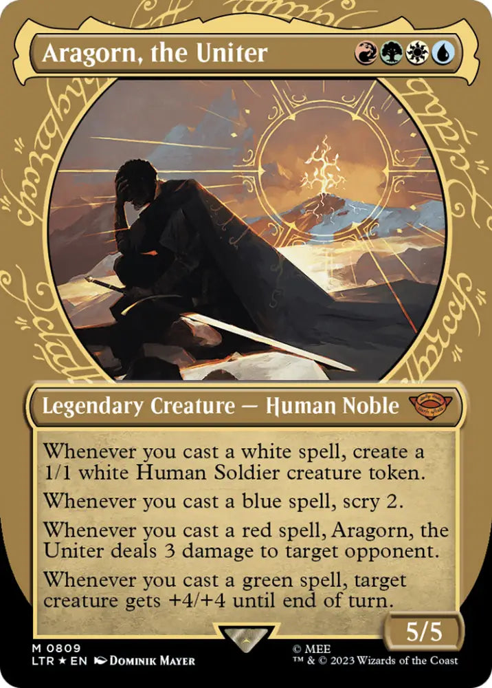 Aragorn the Uniter (Showcase) (Surge Foil) [The Lord of the Rings: Tales of Middle-Earth] - MTG Single