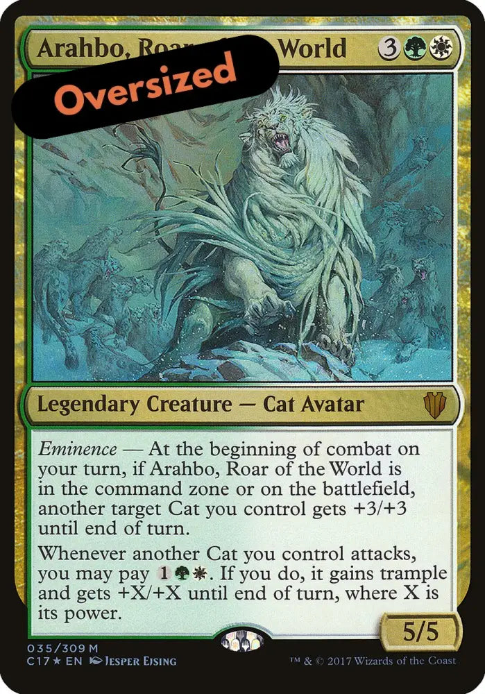 Arahbo Roar of the World (Oversized) [Commander 2017 Oversized] - MTG Single