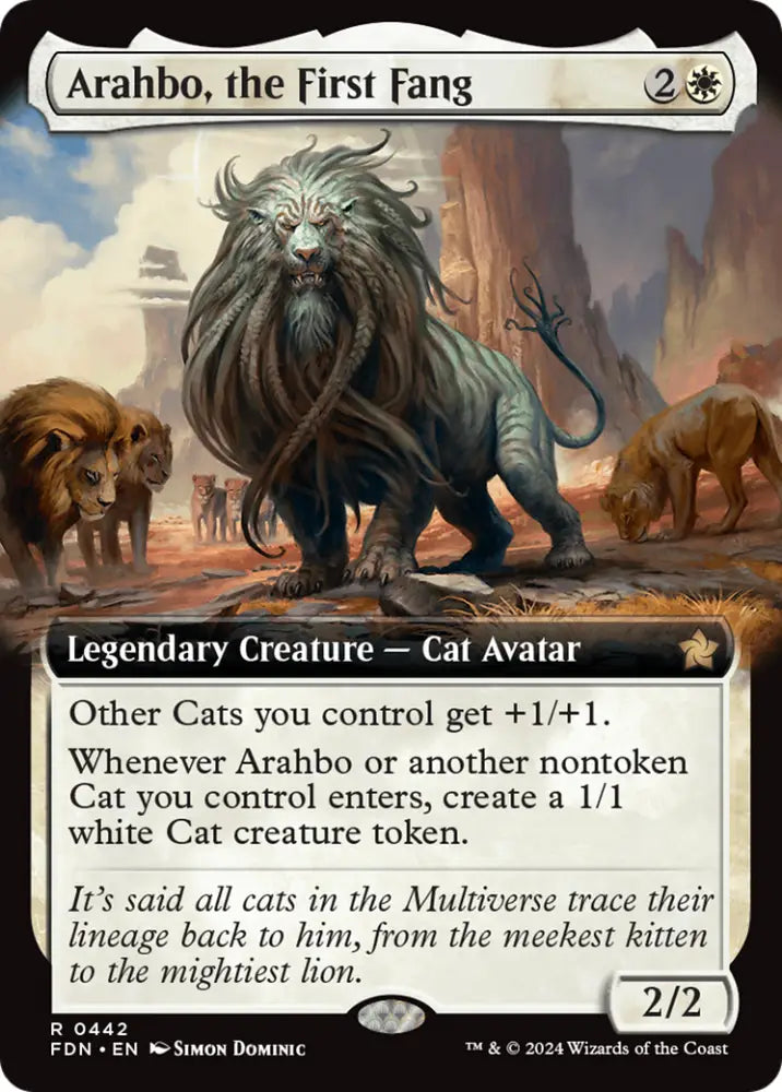 Arahbo the First Fang (Extended Art) [Foundations] - MTG Single