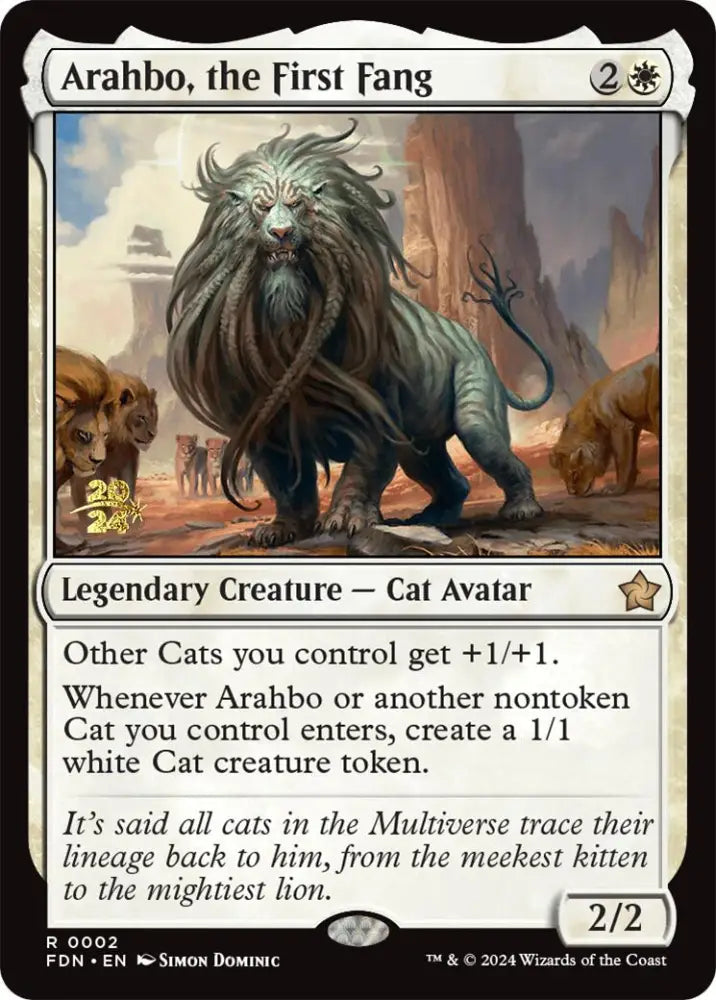 Arahbo the First Fang [Foundations Prerelease Promos] - MTG Single