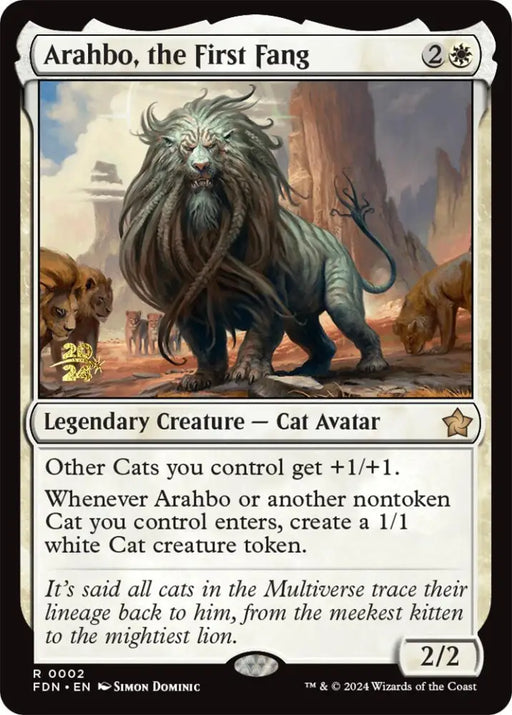 Arahbo the First Fang [Foundations Prerelease Promos] - MTG Single