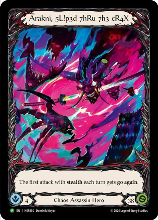 Arakni 5L!p3d 7hRu 73h cR4X (Extended Art) [HER130] (Promo) Cold Foil - Flesh And Blood Single