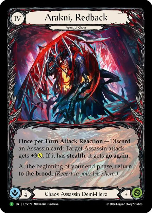 Arakni Redback (Extended Art) [LGS379] (Promo) Rainbow Foil - Flesh And Blood Single