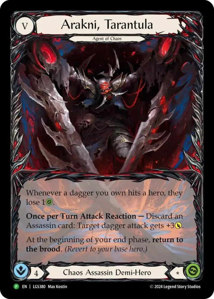 Arakni Tarantula (Extended Art) [LGS380] (Promo) Rainbow Foil - Flesh And Blood Single