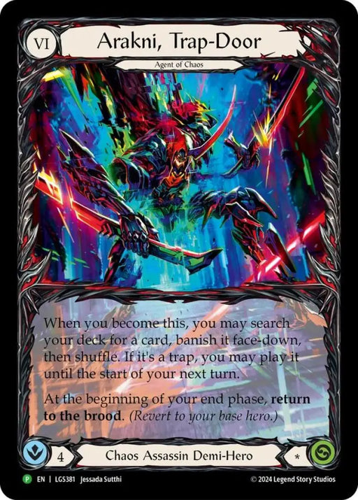 Arakni Trap-Door (Extended Art) [LGS381] (Promo) Rainbow Foil - Flesh And Blood Single