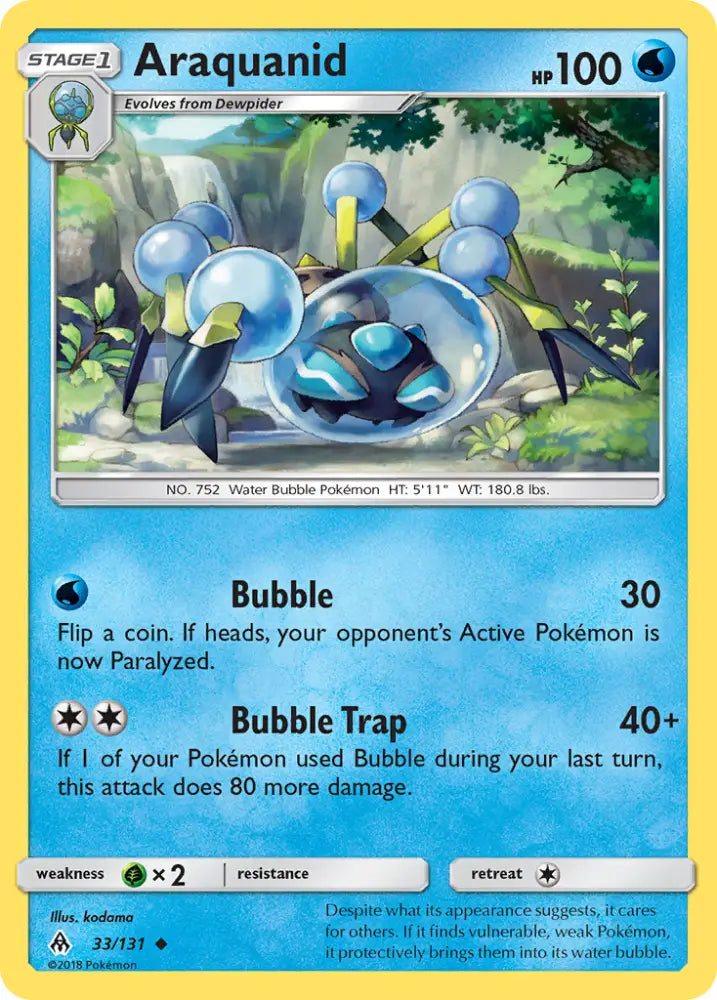 Araquanid (33/131) [Sun & Moon: Forbidden Light] - Pokemon Single