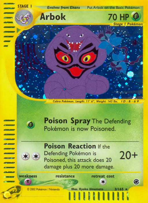 Arbok (3/165) [Expedition: Base Set] - Pokemon Single