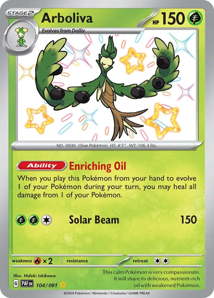 Arboliva (104/091) [Scarlet & Violet: Paldean Fates] - Pokemon Single