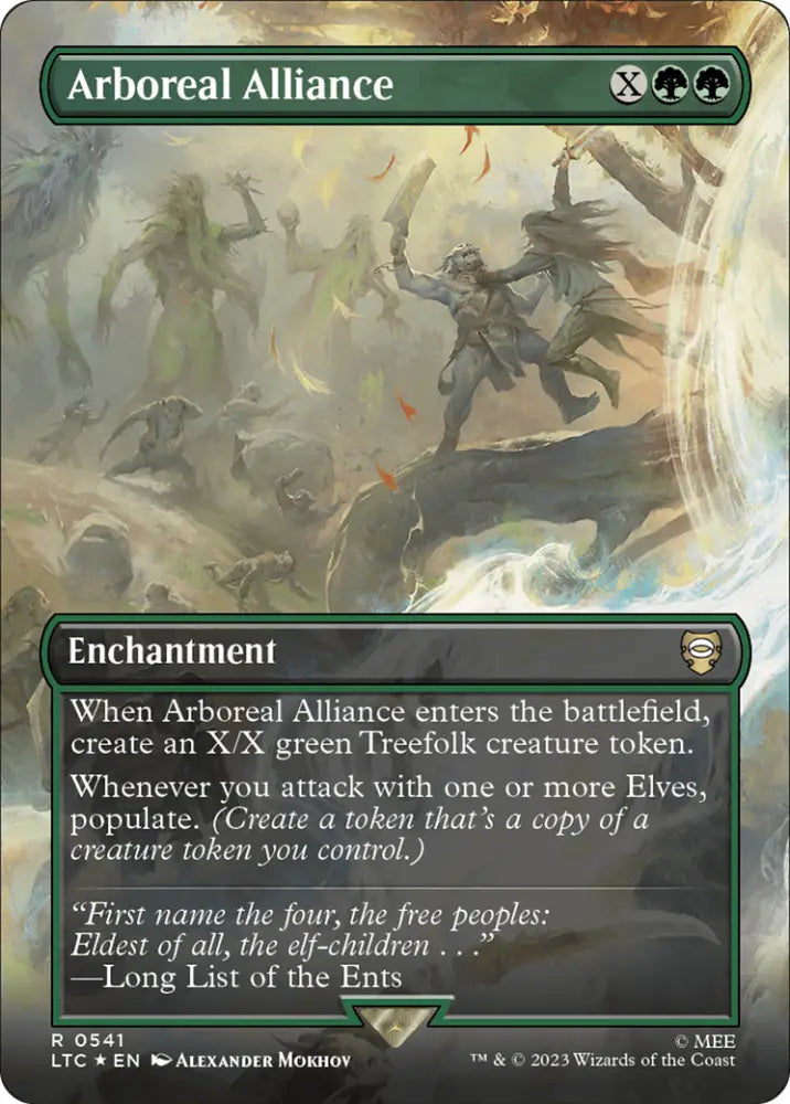 Arboreal Alliance (Borderless) (Surge Foil) [The Lord of the Rings: Tales of Middle-Earth Commander] - MTG Single