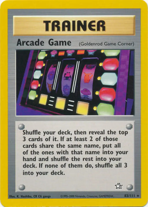 Arcade Game (83/111) [Neo Genesis Unlimited] - Pokemon Single