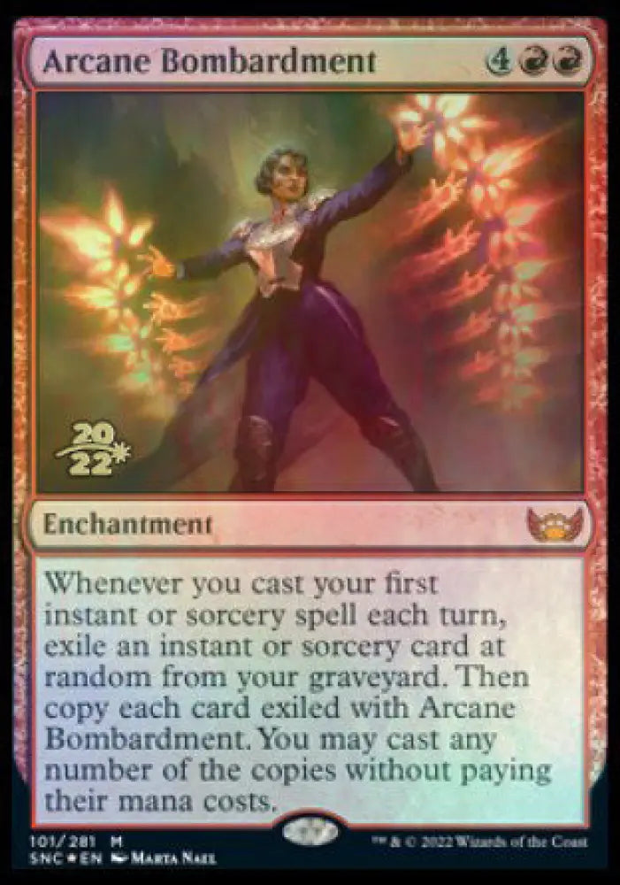 Arcane Bombardment [Streets of New Capenna Prerelease Promos] - MTG Single