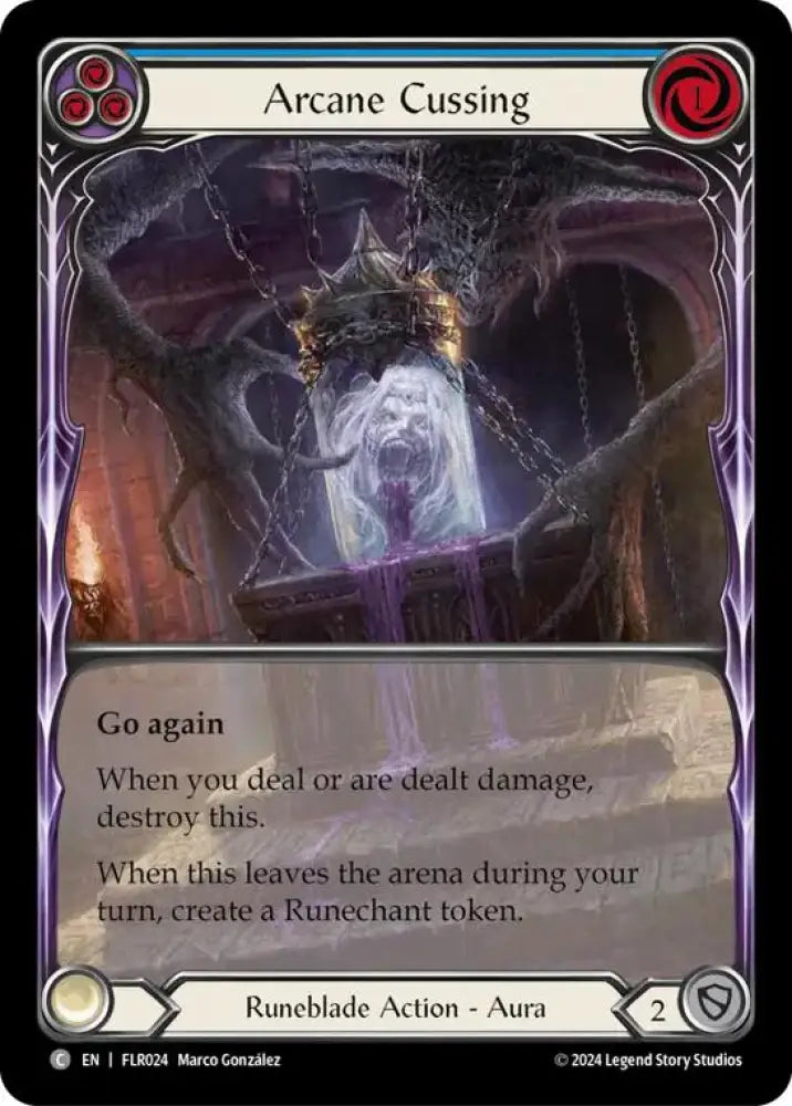 Arcane Cussing (Blue) [Rosetta] (Florian Blitz Deck) - Flesh And Blood Single