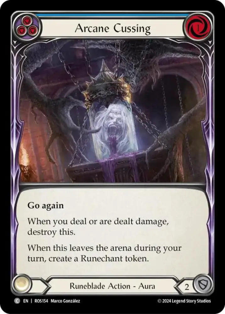 Arcane Cussing (Blue) [Rosetta] Rainbow Foil - Flesh And Blood Single