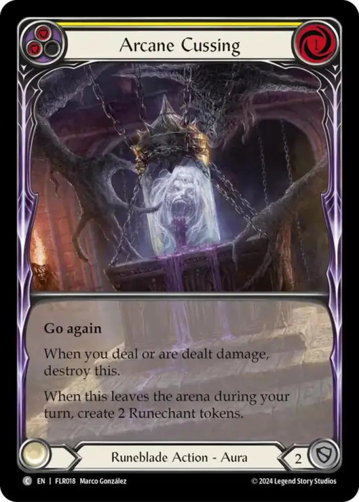 Arcane Cussing (Yellow) [Rosetta] (Florian Blitz Deck) - Flesh And Blood Single