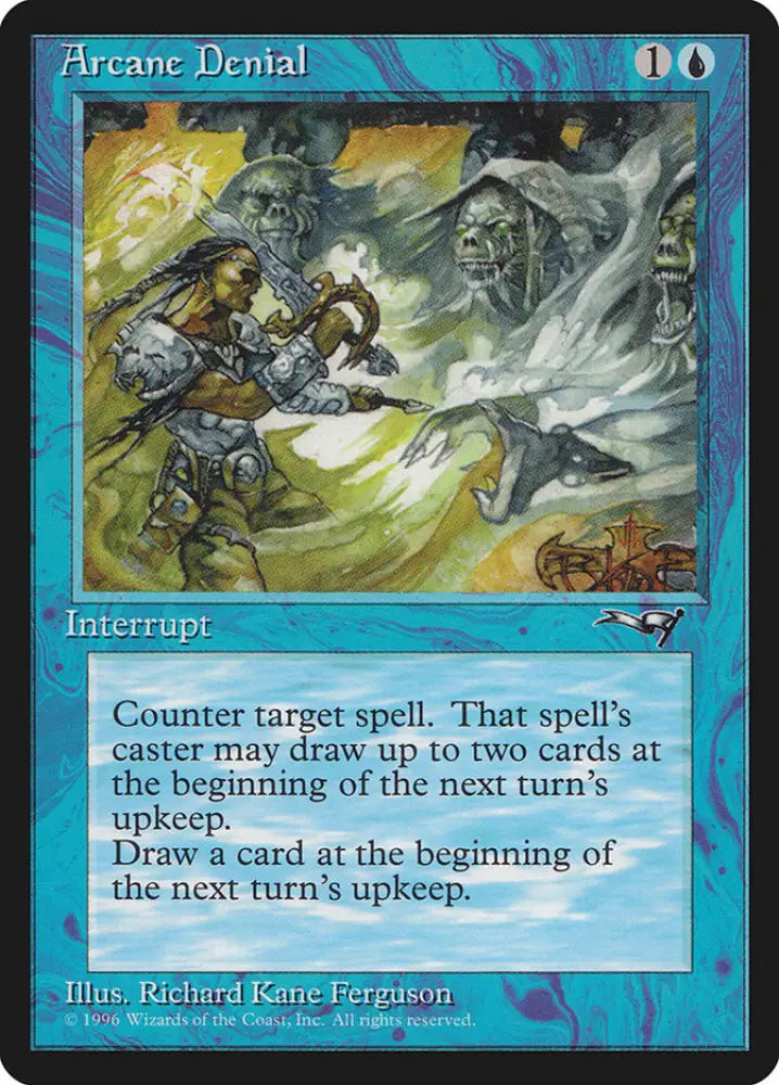Arcane Denial (Holding Sword) [Alliances] - MTG Single