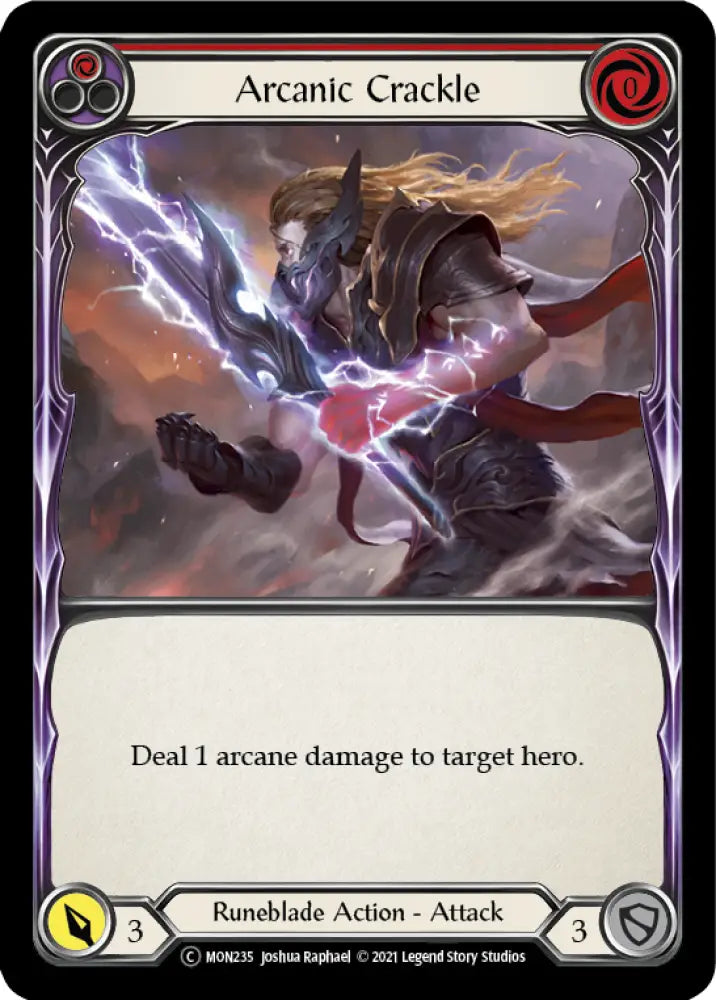 Arcanic Crackle (Red) [Monarch Unlimited] Unlimited Rainbow Foil - Flesh And Blood Single