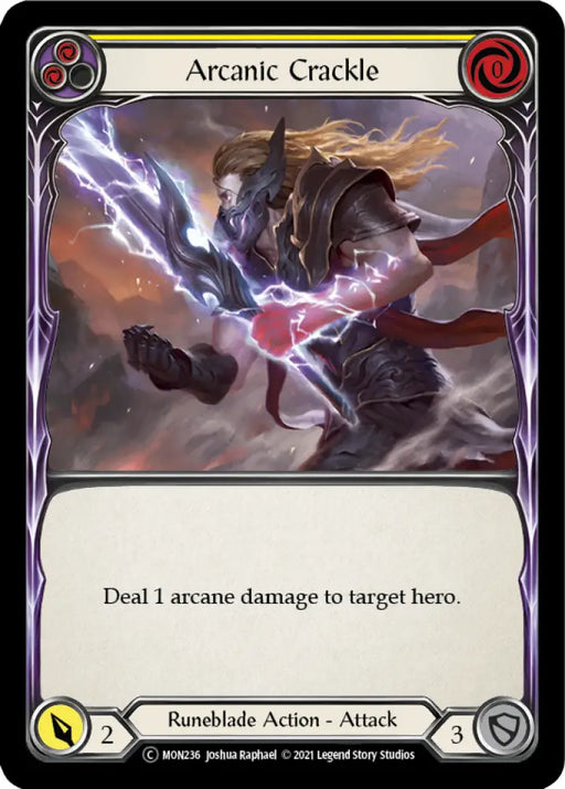 Arcanic Crackle (Yellow) [Monarch Unlimited] Unlimited Normal - Flesh And Blood Single