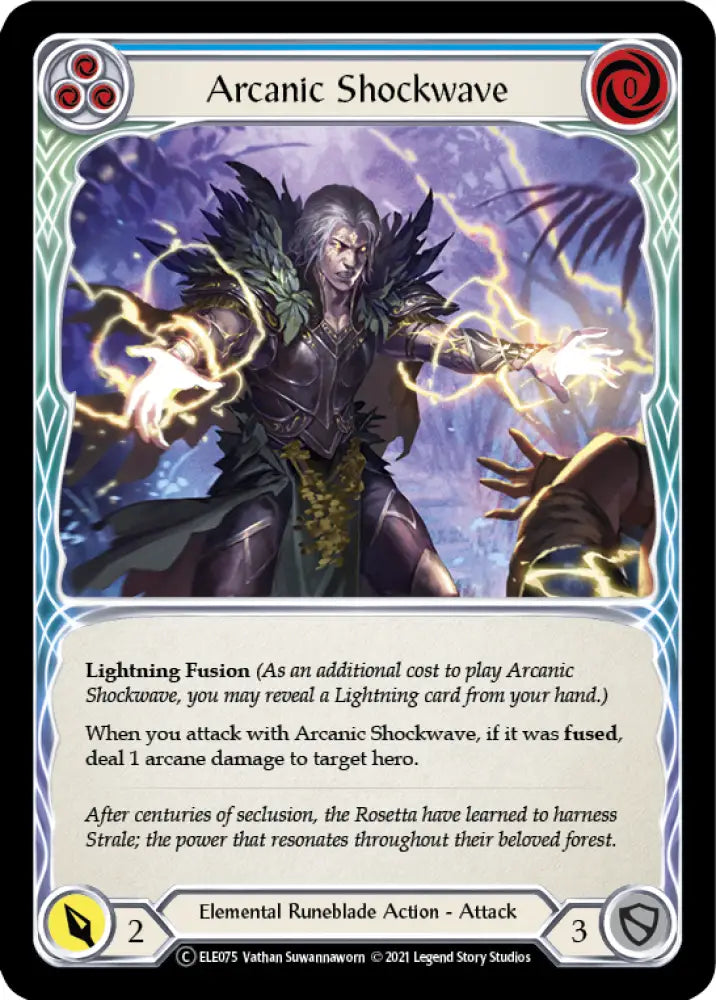Arcanic Shockwave (Blue) [Tales of Aria Unlimited] Unlimited Rainbow Foil - Flesh And Blood Single