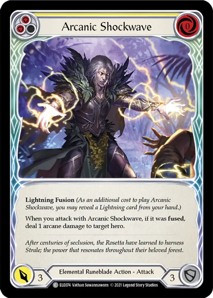 Arcanic Shockwave (Yellow) [Tales of Aria 1st Edition] 1st Edition Normal - Flesh And Blood Single