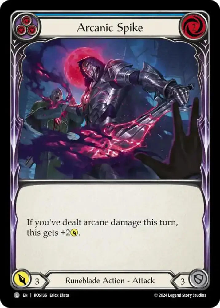 Arcanic Spike (Blue) [Rosetta] Rainbow Foil - Flesh And Blood Single