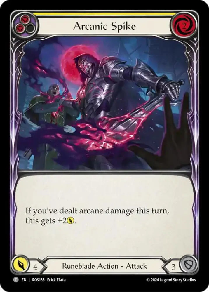 Arcanic Spike (Yellow) [Rosetta] Rainbow Foil - Flesh And Blood Single